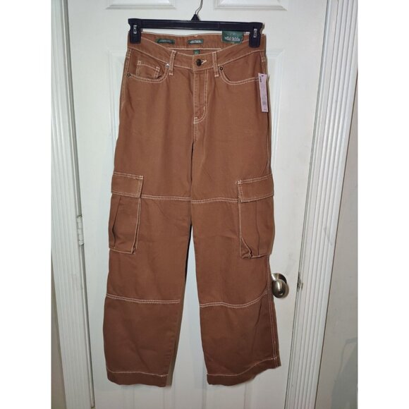 Wild Fable Brown Baggy Wide Leg Mid Rise Cargo Pants 4 NWT (SOLD) - Picture 2 of 10